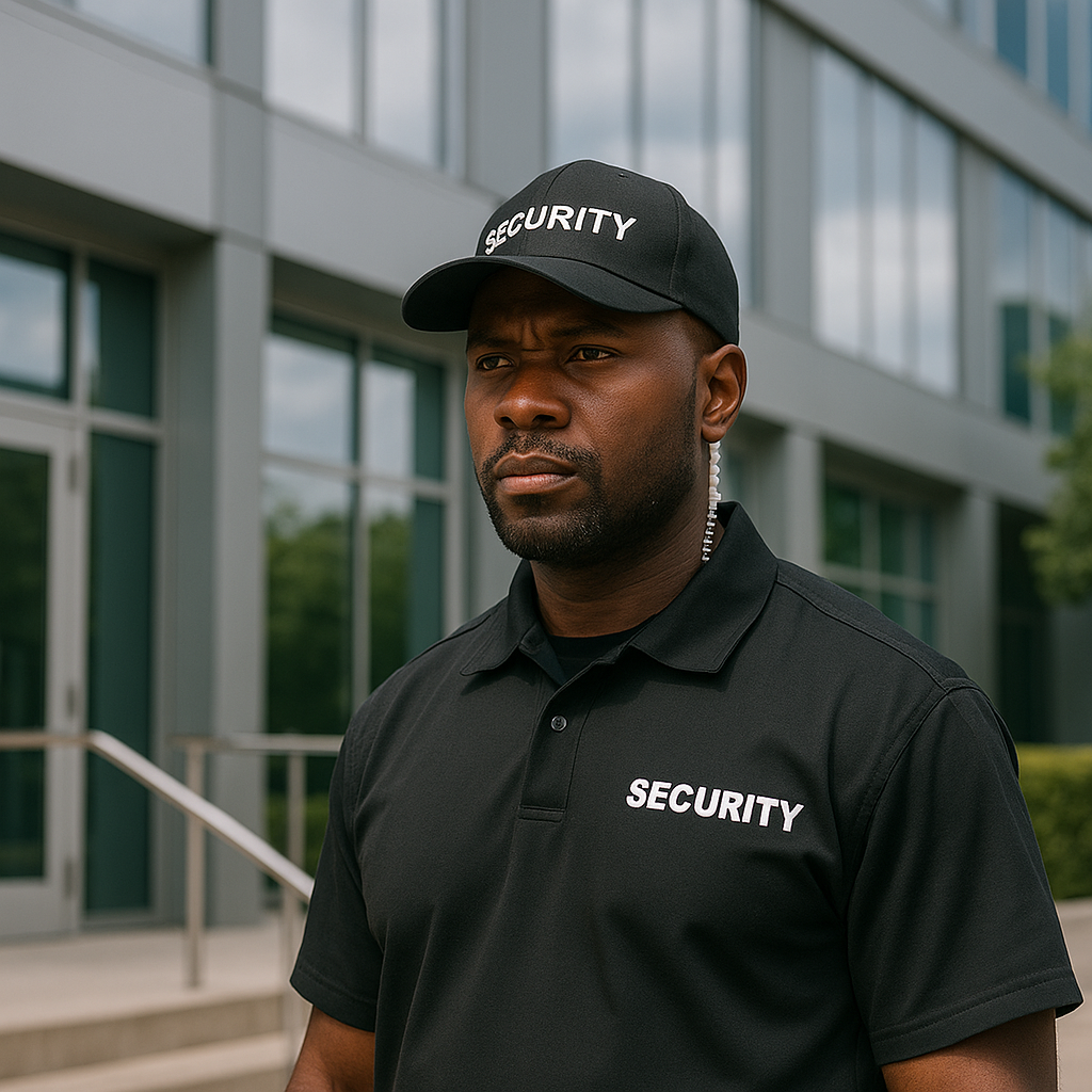 Bewaking bij bedrijfsgebouw